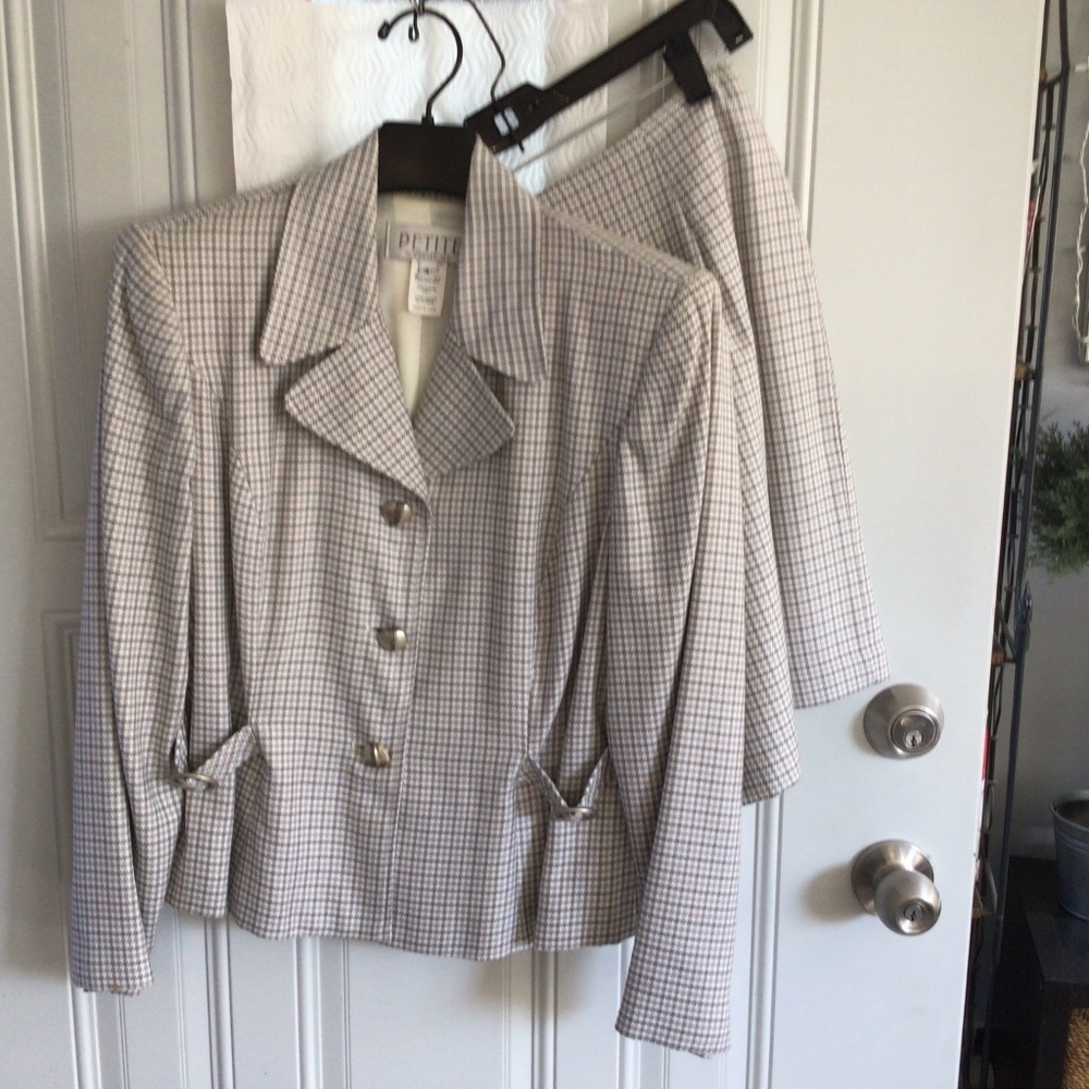Dressy plaid suit
